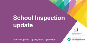 ETI corporate tile - School Inspection update ETI corporate tile - School Inspection update.