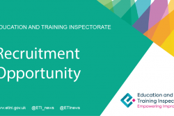 ETI Corporate tile - Education and Training Inspectorate Recruitment Opportunity.